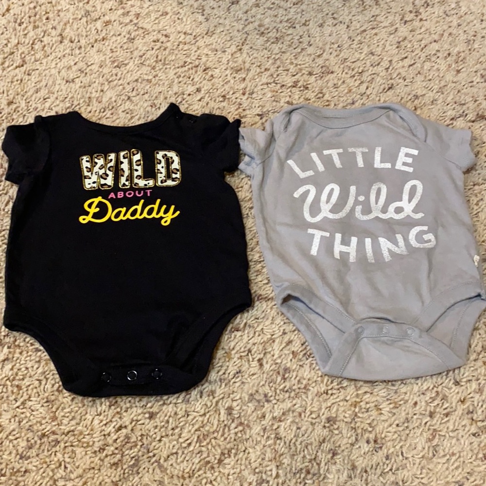 BNWOT 2-pack “WILD” bodysuits for baby size 3-6M
